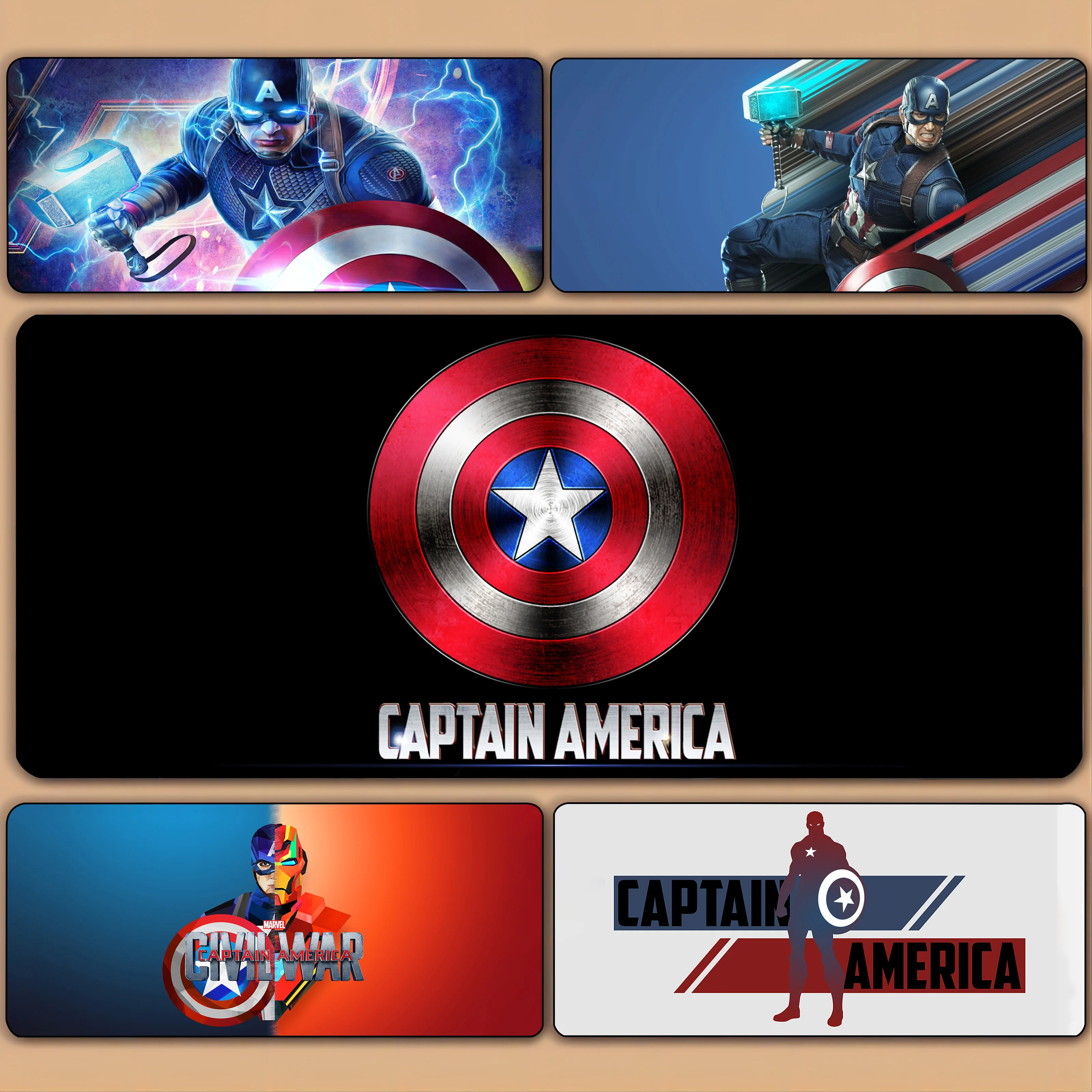 Superhero Captain America Mousepad HD Printing Computer Gamers Locking Edge Non-slip Mouse Pad XXL90x40cm Keyboard PC Desk Pad