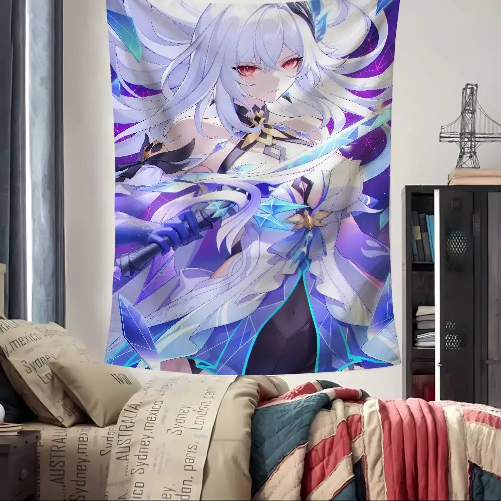 Afbeelding 3: Cool Girl Hot Skirk Tapijtdecoratie Slaapkamer Slaapzaal Achtergrondtapijt Slaapzaal Japans tapijt Wanddecoratie