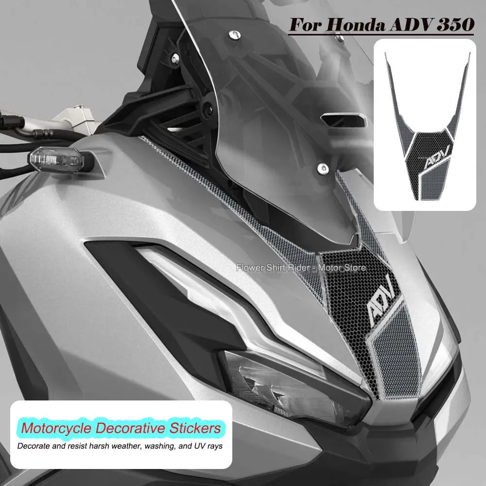 Front Mouth Mask Sticker 3D Waterproof Motorcycle Body Sticker Non-Slip Decorate Sticker for HONDA ADV 350 2022 2023