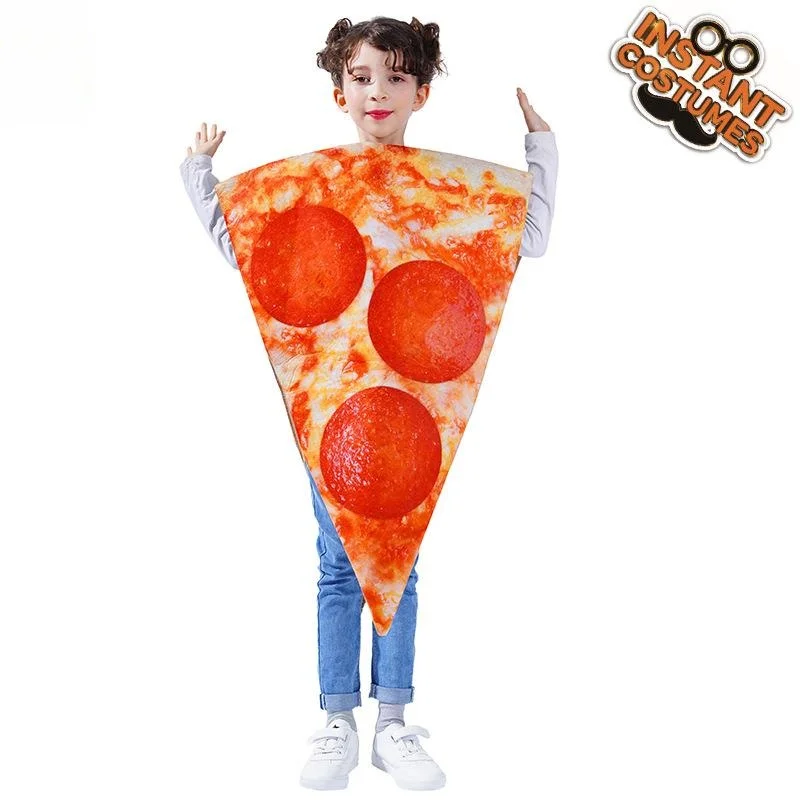 

loween Children's Costume Pizza Slice Joke Par Performance Stage Clothes Ethnic Women's Faion Winter New Arrival