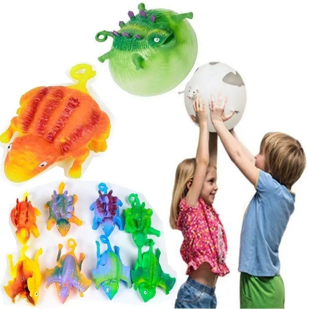 Blow Off Creative Stress Relief Kid Funny Children Animal Toy Squeeze Ball Balloon Blowing Dinosaur