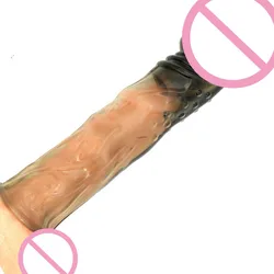 Silicone Reusable Condoms Extend Soft Dick Ring Male Penis Extension Sleeves Sex Toys for Man