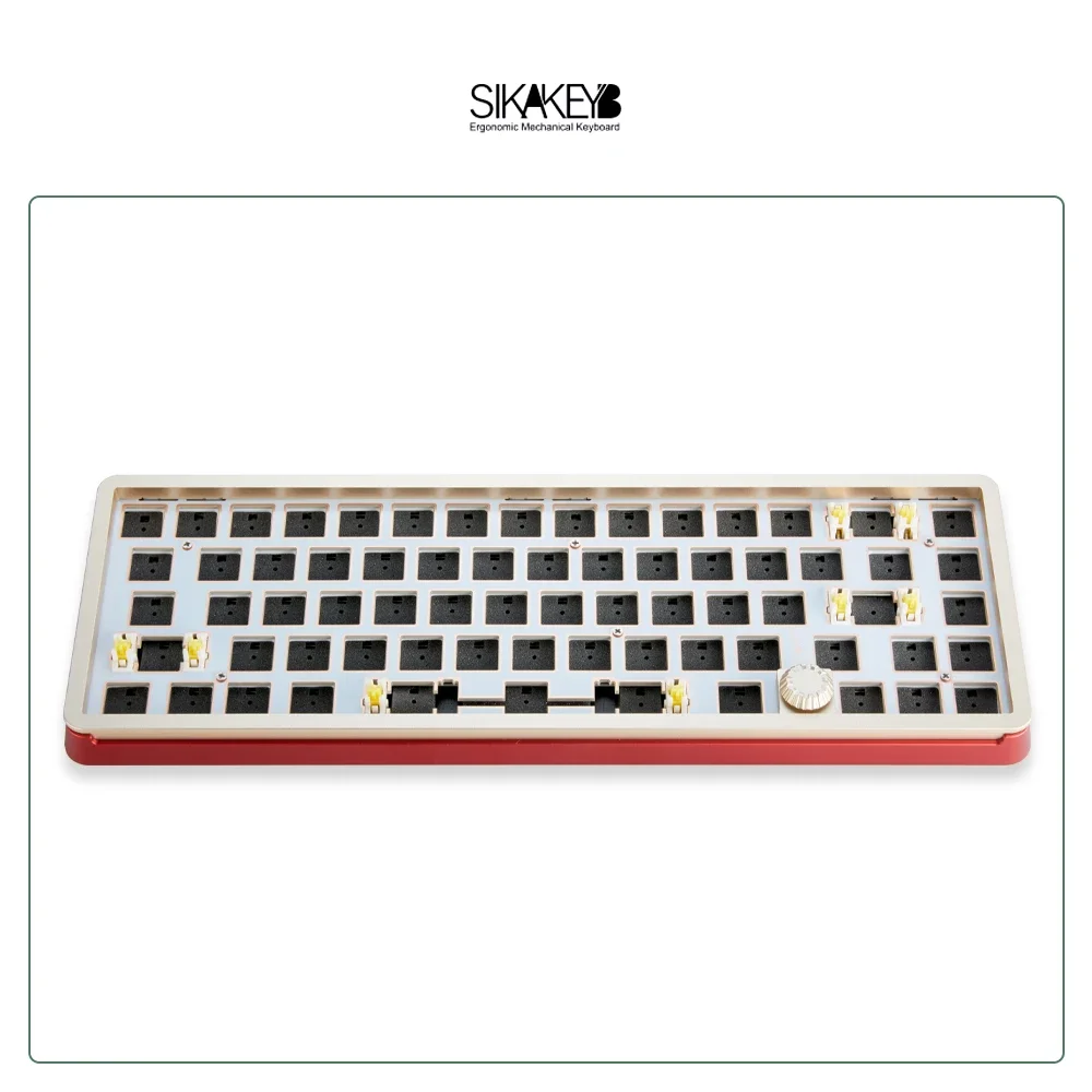 

SIKAKEYB SK6 Castle Wired Wireless backlit gaming hotswap gasket Metal aluminum diy Kit 65% 68 key knob mechanical keyboard