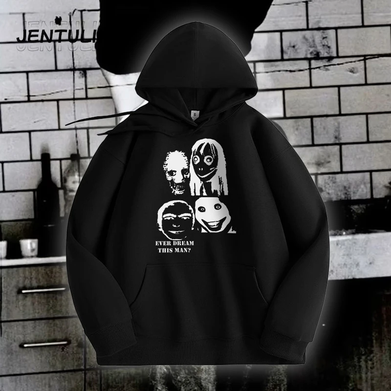 Autumn Winter Hoodies Hip-hop Graphic Print Pulllover Casual Sweatshirts Long Sleeve Jackets Harajuku Y2K Hoodies Punk Goth Top