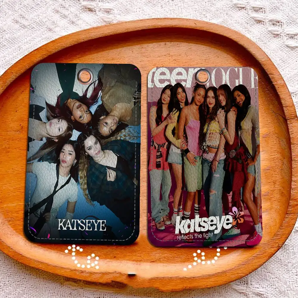 Singer Katseye Bank Card,Subway, Bus Card Holder Keychain Key Ring Door Access Tags ID Card Case Keychain Access