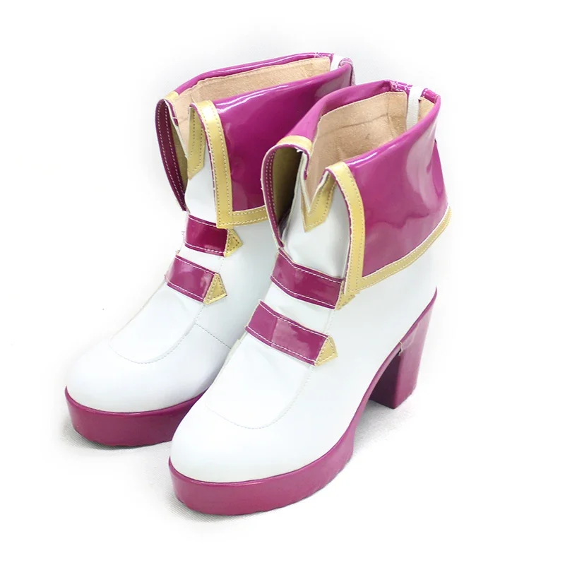 Gioco Pretty Derby Satono Diamond Scarpe Cosplay Stivali di Carnevale di Halloween Cosplay Prop Scarpe in pelle PU Realizzate su misura
