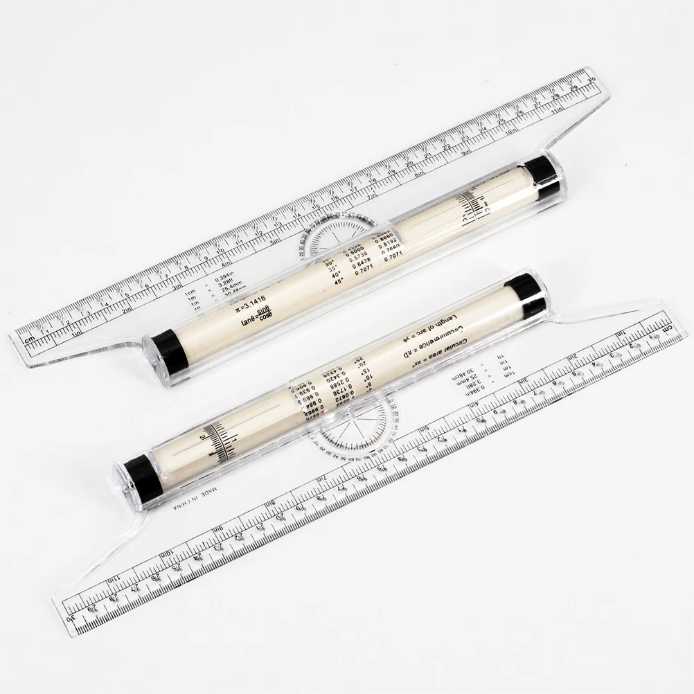 30cm Rolling Scale Rule Accurate Parallel Drawing Ruler Angle Measuring Tool for School Office Professional Use