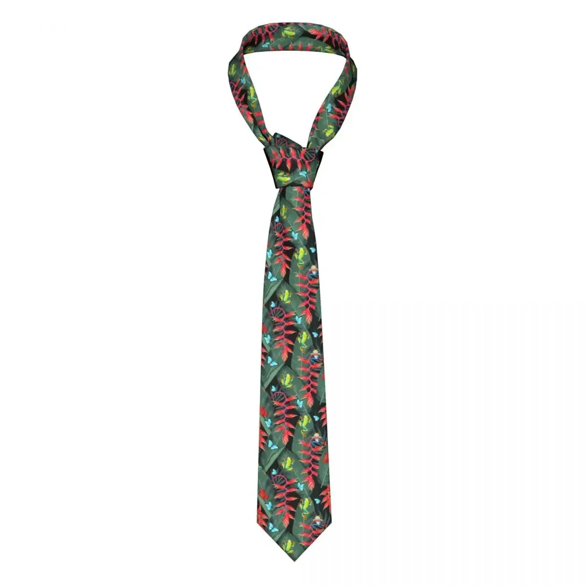 Casual Arrowhead Skinny Tree Frog And Flowers Necktie Slim Tie For Men Man Accessories Simplicity For Party Formal Tie