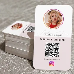 Custom Instagram Photos Feed Grid Social Media QR Code Business Cards Credit Calling Card Personalized loyalty Thank You Cards