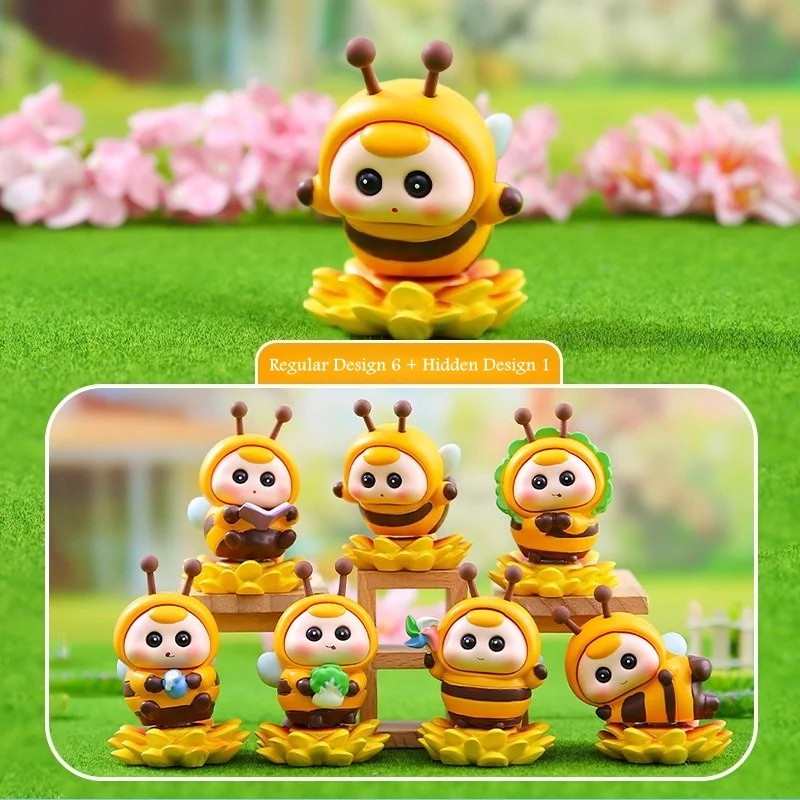 

Симпатичная и очаровательная маленькая пчелка из смолы, слепая коробка, вращающаяся креативная модная игрушечная фигурка, уникальные мультяшные украшения для офисного стола