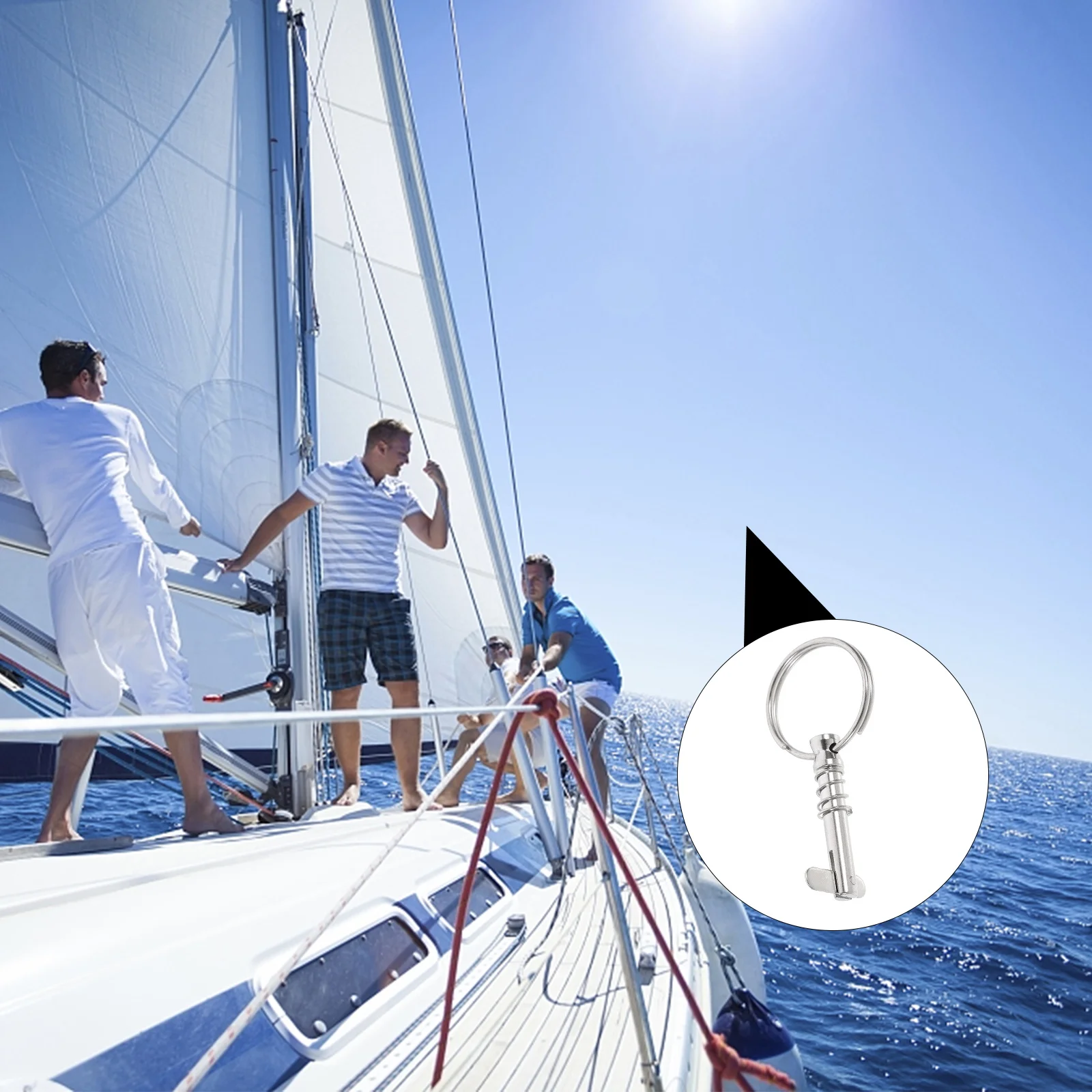 

2pcs Marine Safety Pins Stainless Steel Quick Release Yacht Pin Portable Toggle Spring Bimini Tops Hinge Deck Mount Rail