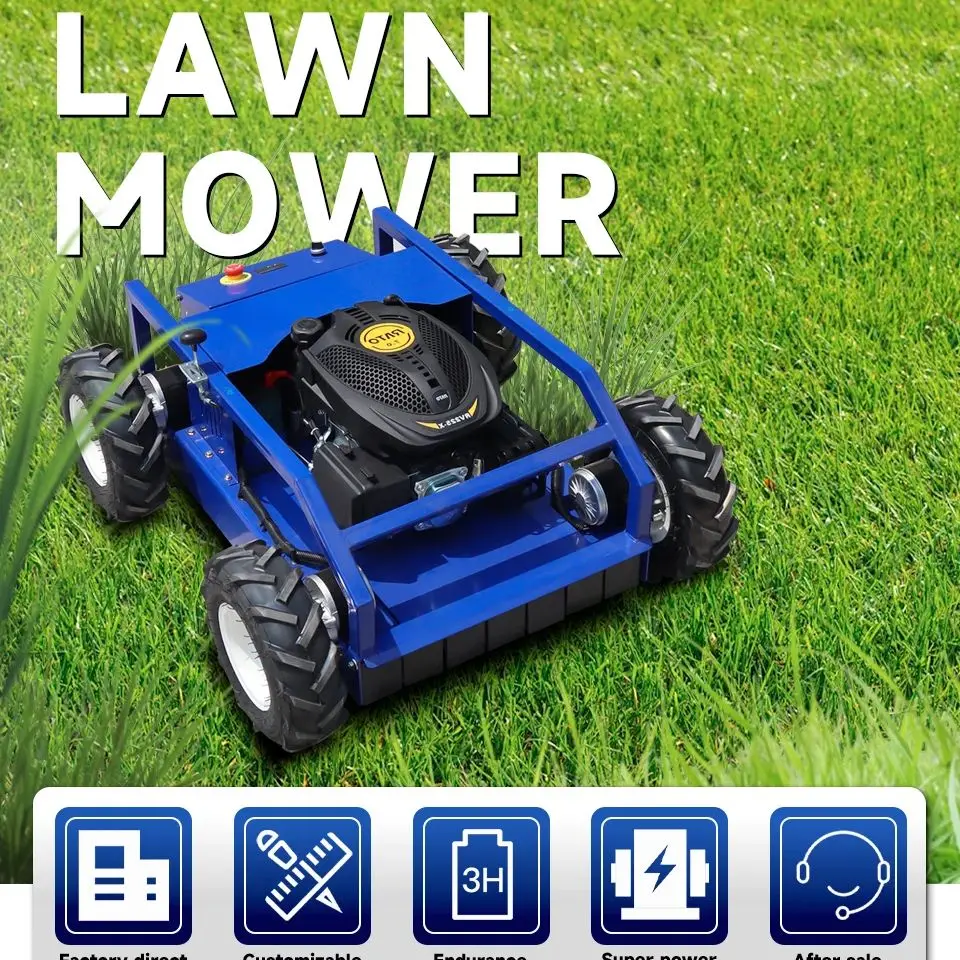 강력한 등판 능력을 가진 지능형 원격 제어 정원 잔디 깎는 기계, 효율적인 제초 및 내구성 있는 자주식 디자인
