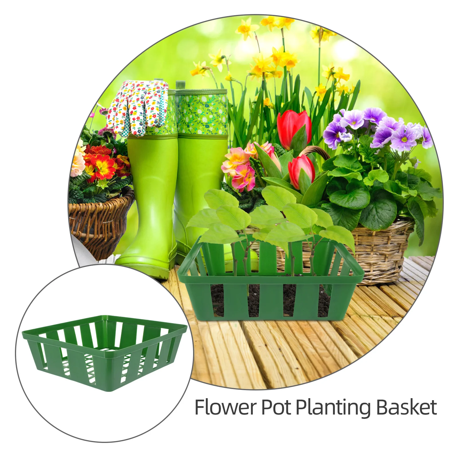 

3Pcs Plastic Nursery Baskets Small Plant Baskets for Home Garden Plant Supplies Seedling Basket Set with Drainage Succulent
