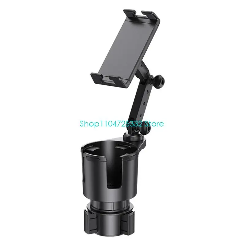 P5EA Car Phone Holder Cup Holder Adapter 360 Degree Adjustment Car Cup for Bottle