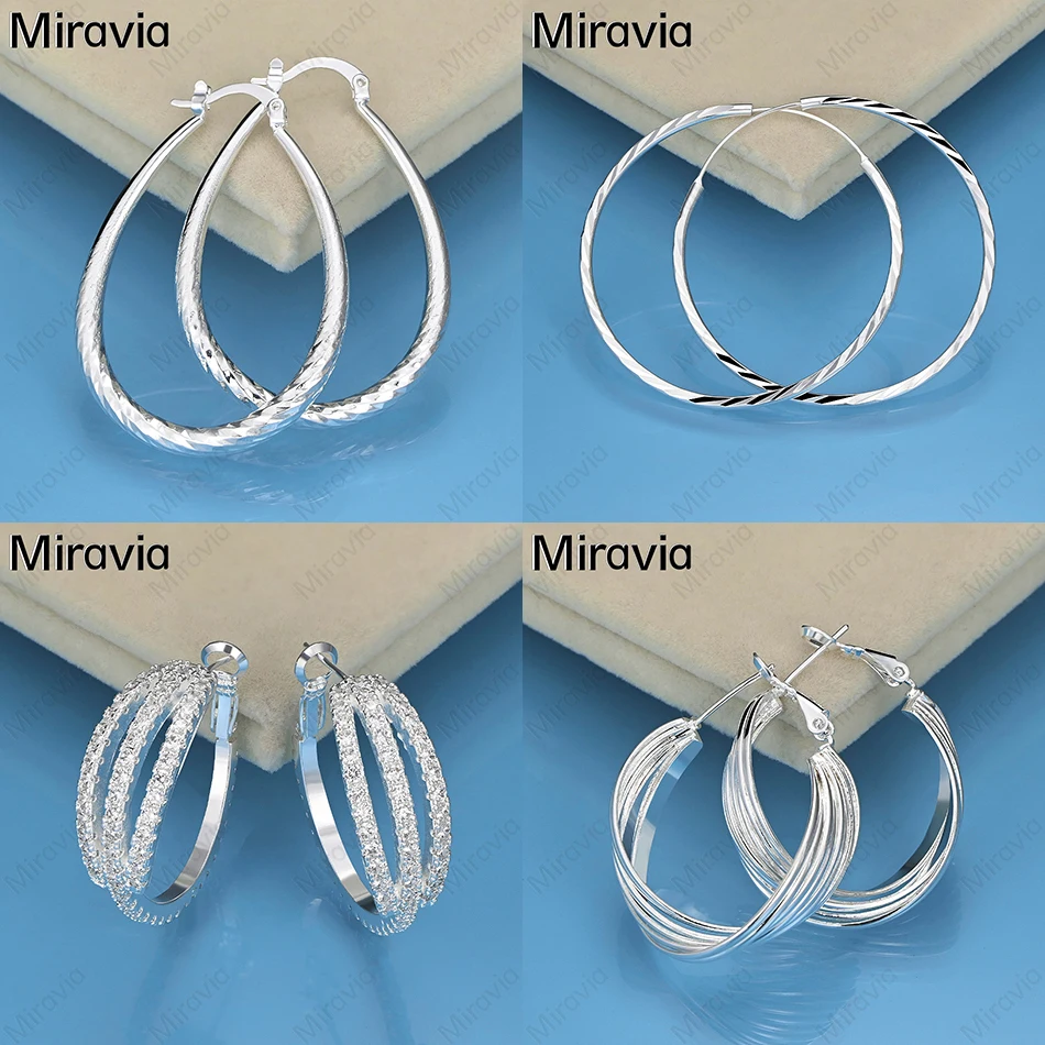 

Miravia 925 Sterling Silver Small Hoop Earrings Personalized Gift Accessories Party Jewelry Wedding