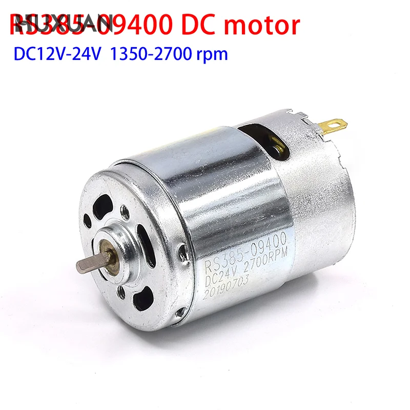 Двигатель постоянного тока RS385 DC 24V, двухшариковый подшипник 1000rpm8500rpm6000rpm4500rpm3000rpm, большой крутящий момент, низкий уровень шума