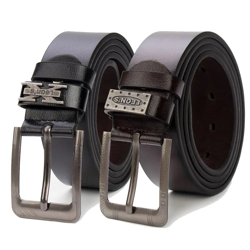 

Retro Luxury Design Business Leather Belt Casual Trendy Brand Pin Buckle Waistband Versatile Jeans Belt