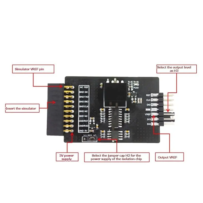 AS95-Debugger Emulator High Voltage Isolation Board For J-LINK, USB To SWD Debugger Adapter,MCU Programming Development Tool