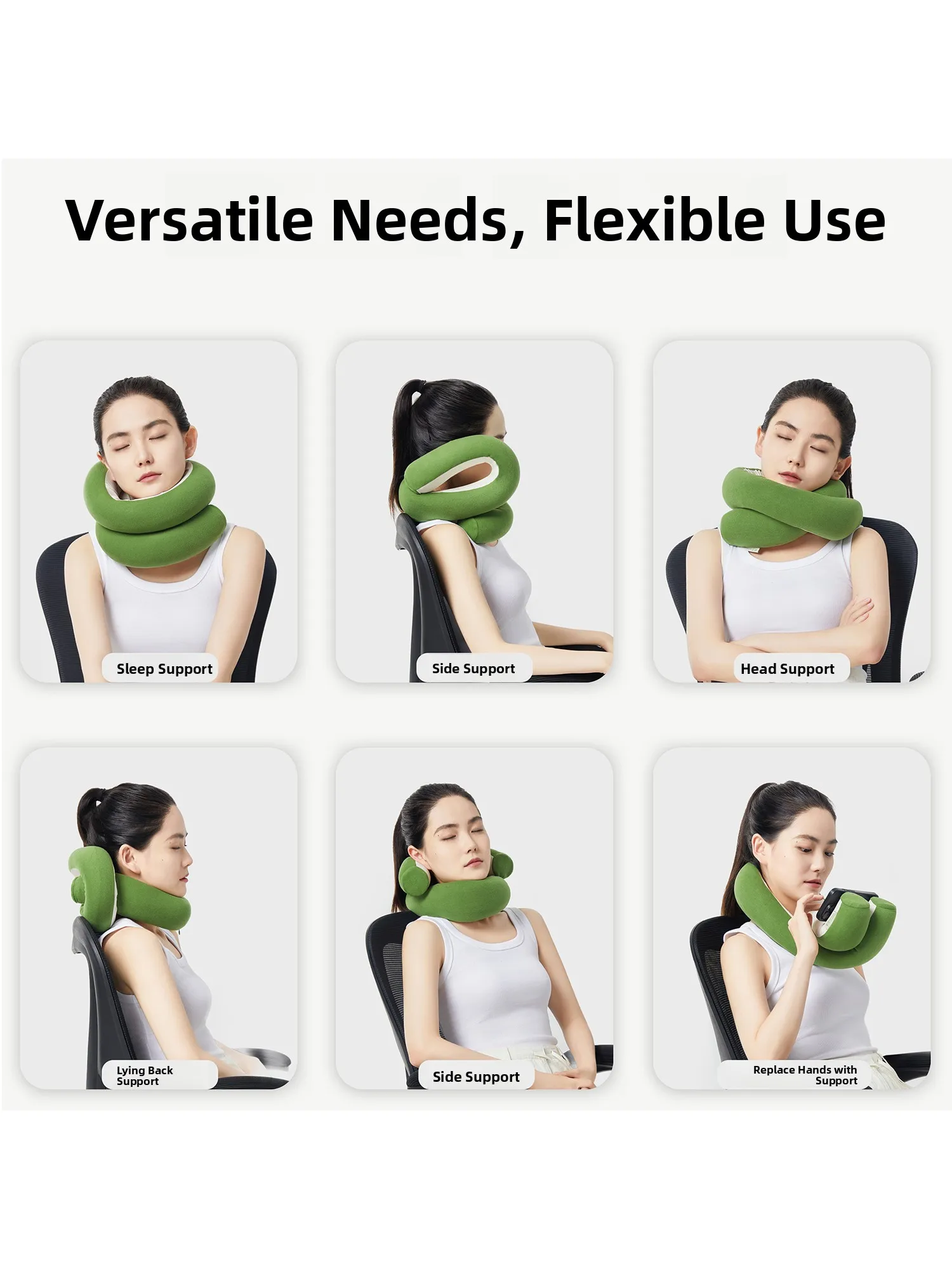 SOMB Higo360 Degree Adjustable U-Shaped Memory Foam Neck Pillow Travel Pillow Breathable Design for Home Office Travel Car