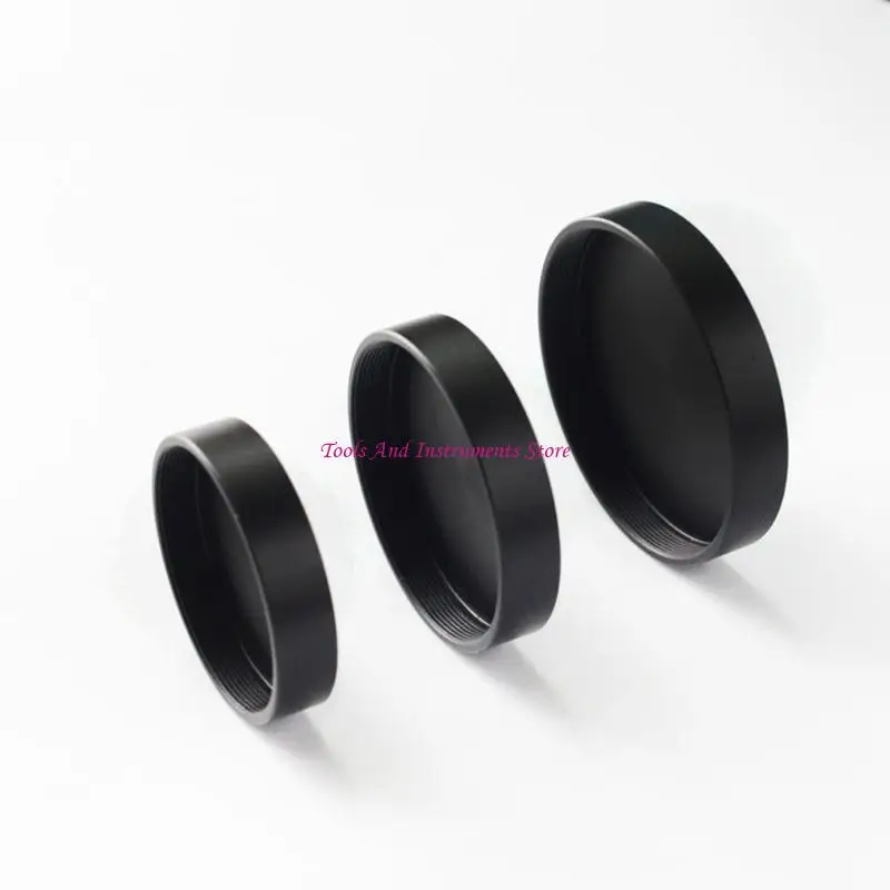 غطاء الغبار الواقي للتلسكوب لـ M42/M48/M54 عدسة ألومنيوم أغطية غبار أسود C7AC