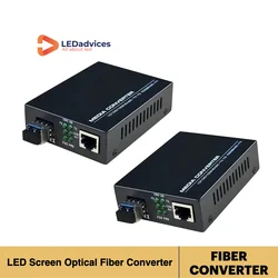 LED Screen Optical Fiber Converter Ethernet to Fiber SFP Module LC-LC Multi-mode Single-mode support Novastar Colorlight Linsn