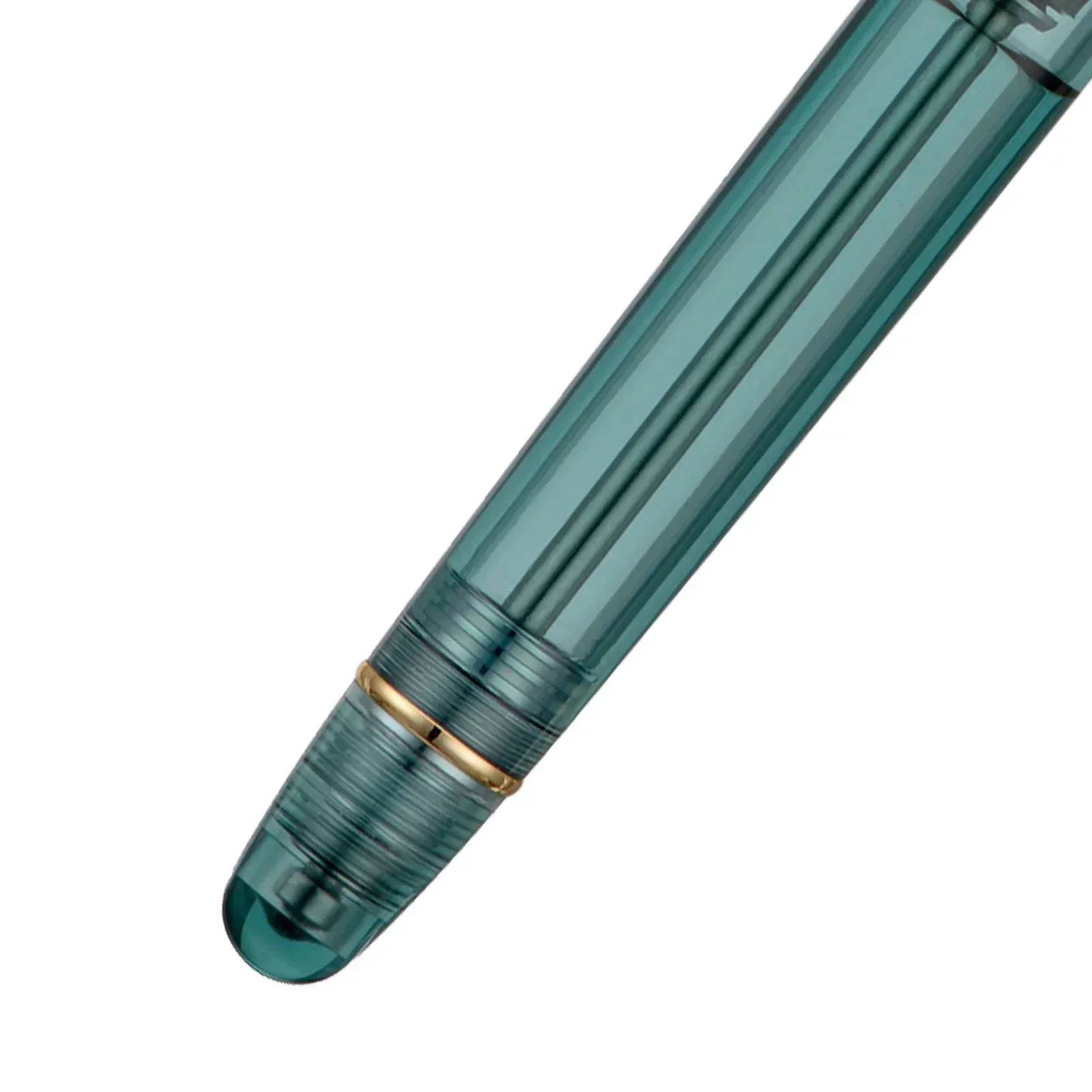 Imagem -05 - Asvine Vacuum Filling Fountain Pen Escrita Presente Transparente Conjunto de Acrílico Verde ef f m Nib V126