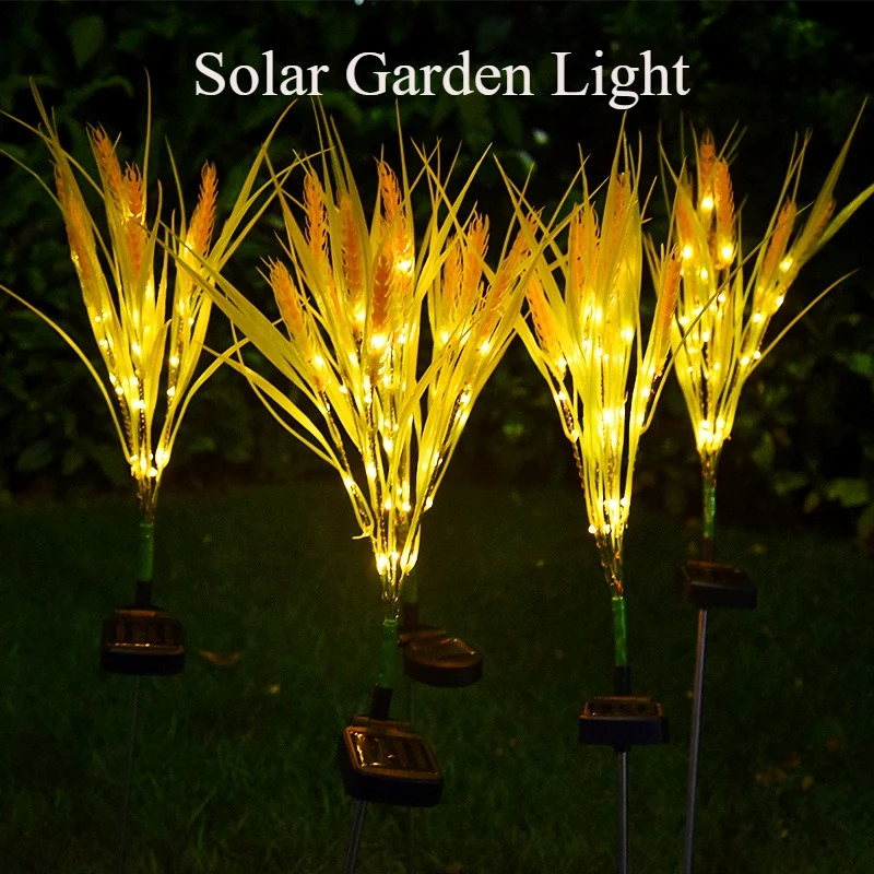 LED Solar Garden Lamp Outdoor Waterproof Reed Light Lawn Yard Garden Christmas Decoration Path Lighting Decor Solar Power Light