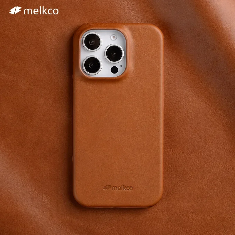 

Melkco Retro Oil Wax Genuine Cowhide Leather Case Shell for IPhone 16 Pro Max 16 Plus Magnetic Charging Shockproof Bumper Cover