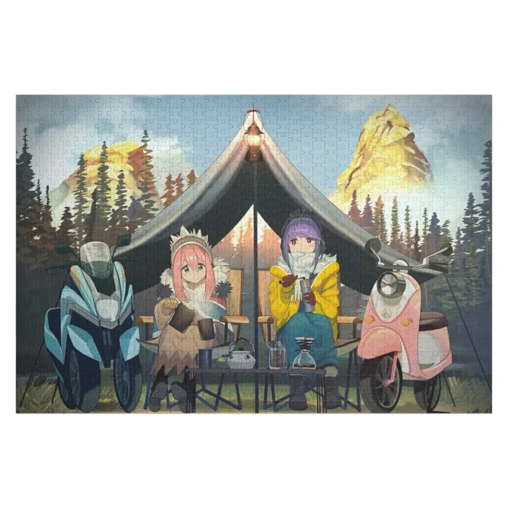 

Laid Back Camp Chill Tea And Coffee Shima Rin X Nadeshiko - Yuru Camp Jigsaw Puzzle Customizable Child Gift Puzzle