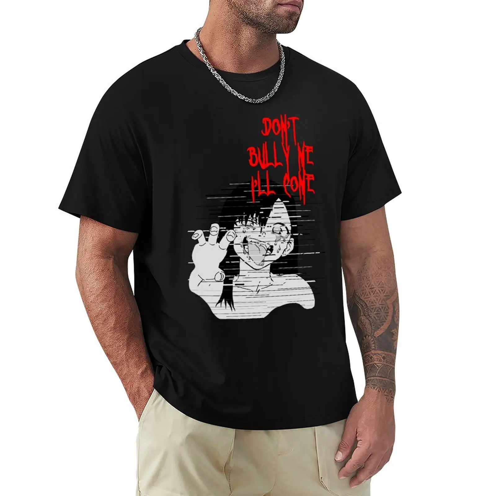 

Don't Bully Me - Horror T-Shirt anime t shirts tops summer clothes plain t shirts men