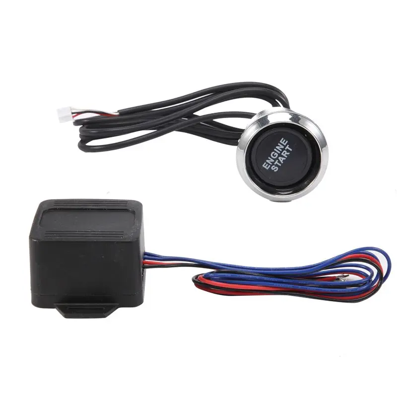 Universal For Car Engine Start Push Button Switch Ignition Starter Kit Blue LED Car Check Eengine Light