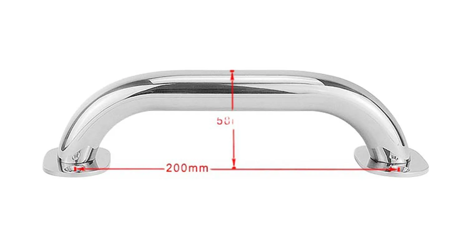 200mm Uchwyt ze stali nierdzewnej klasy morskiej 304 Uchwyt do drzwi Uchwyt do poręczy Uchwyt do łodzi Łódź Jacht Łazienka morska