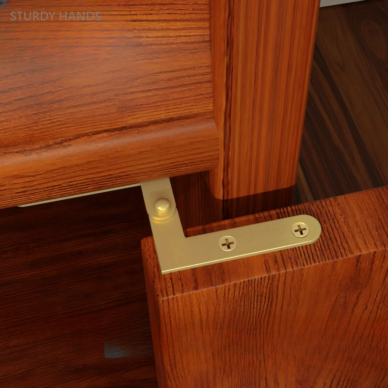 مفصلات غير مرئية لأثاث الأعمال الخشبية ، المحور العلوي والسفلي النحاسي ، باب الخشب الأحمر العتيق ، سطر واحد ، مجموعتان