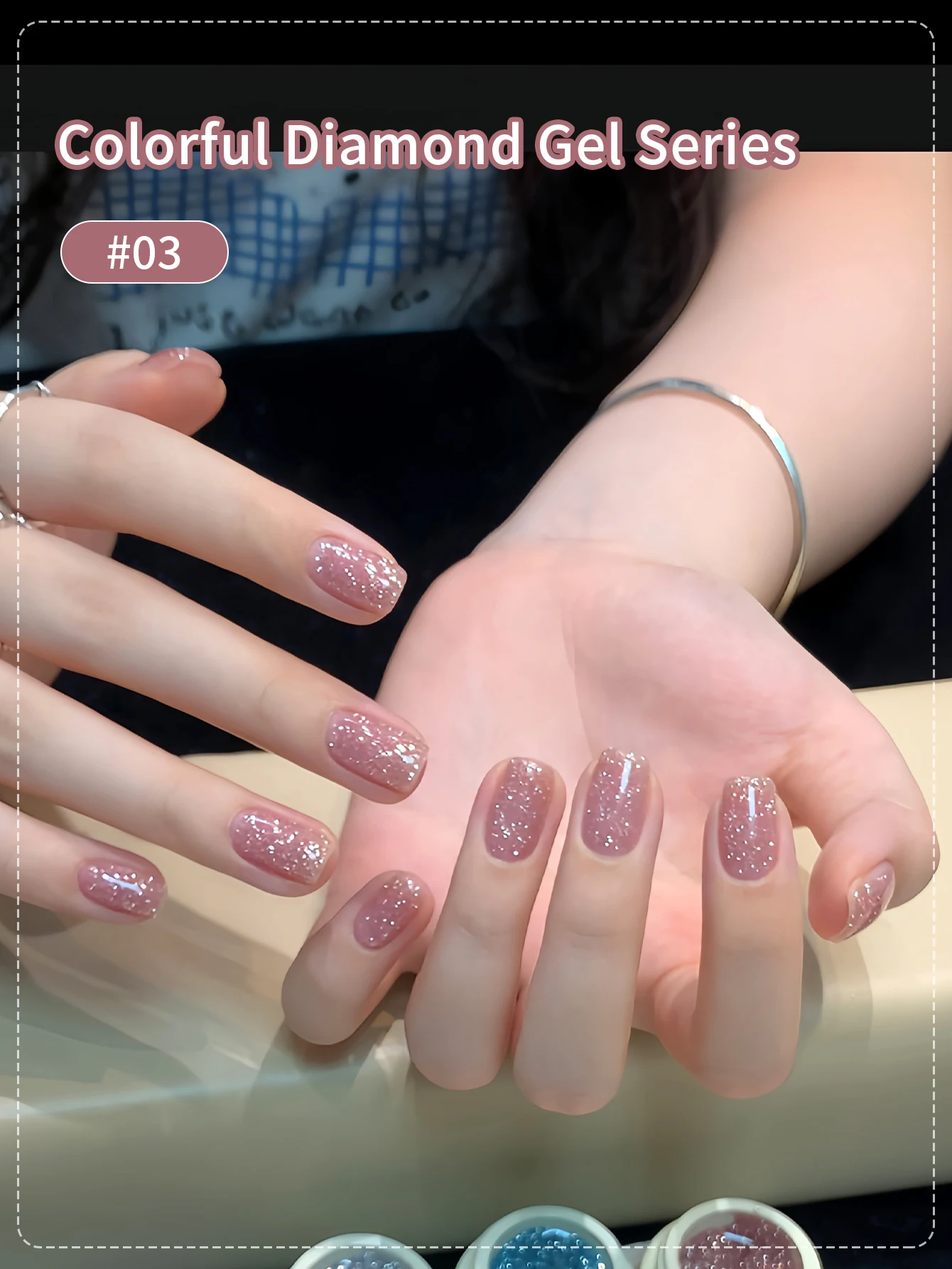 5g 3 สีความหนาแน่นสูง Glitter เล็บเจล Reflection แฟลชเล็บเจลเคลือบเงาประกาย UV Soak Off เจล Lacquer
