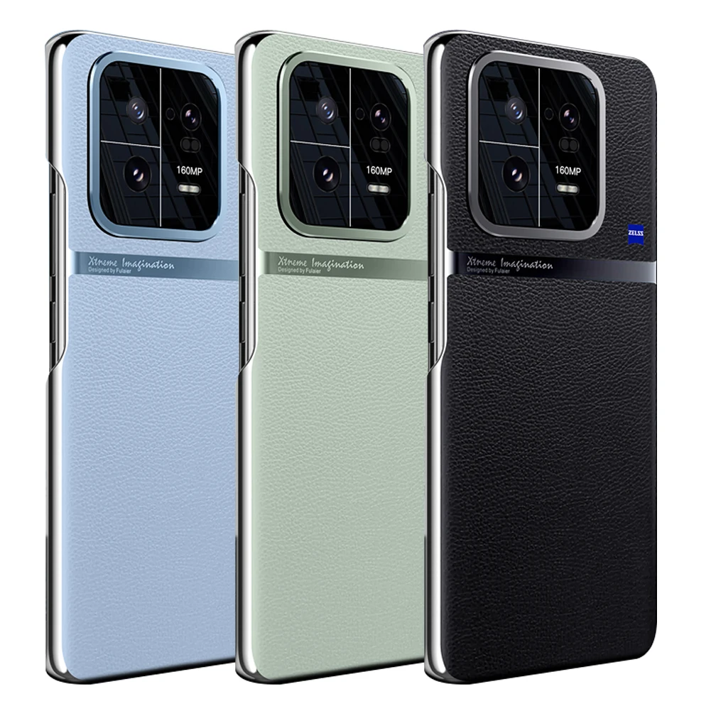 Original MI13 Hard PC Capa For Xiaomi 13 Pro Case luxury Leather shockproof Plating Cover For Mi 13 Mobile Phone Back Funda