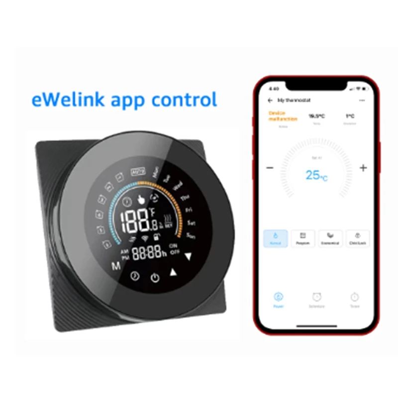 Tuya Wifi Thermostat LCD Digital Touch Temperature Control For Alexa White,16A Electric (Wifi) Durable Easy Install