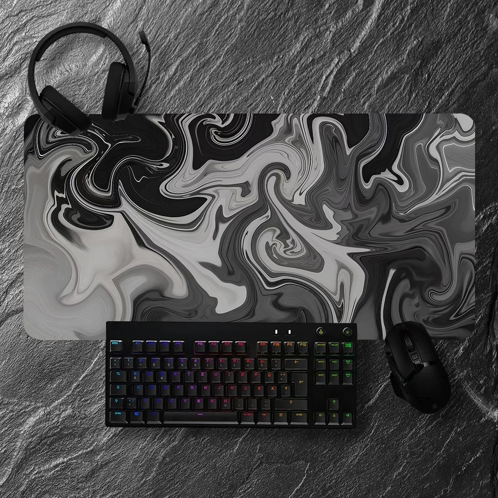 Liquid Paint Texture Gaming Mousepad Large Keyboard Mouse Mat Computer Laptop Deskmat Gamers extended non-slip rubber Table mats