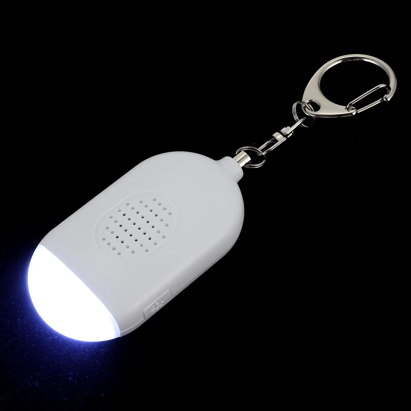 Personal Alarm Flashlight Keychain Mini White Rechargeable Women Outdoor Elderly Security Tool Portable Anti Wolf