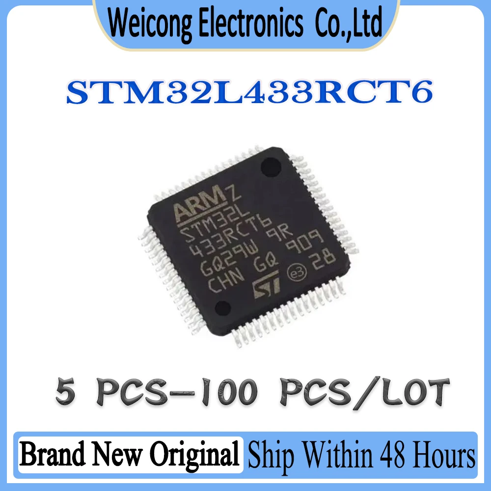 New Original STM32L433RCT6 STM32L433RCT STM32L433RC STM32L433R STM32L433 STM32L STM32 STM IC MCU Chip LQFP-64