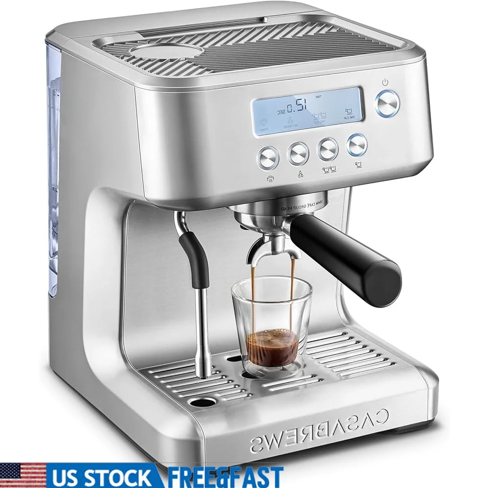 

Ultra Espresso Machine 20 Bar Pressure LCD Display Customizable Brewing Temperature Powerful Milk Frother Lattes Cappuccinos