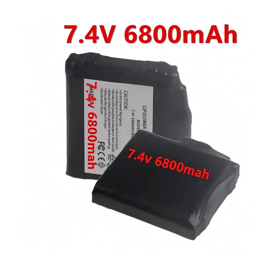 Upgrade Heated Gloves Battery 7.4V 6800mah 2S Polymer Lithium Battery for Heating Vest, Socks, Winter Antifreeze Heating Battery
