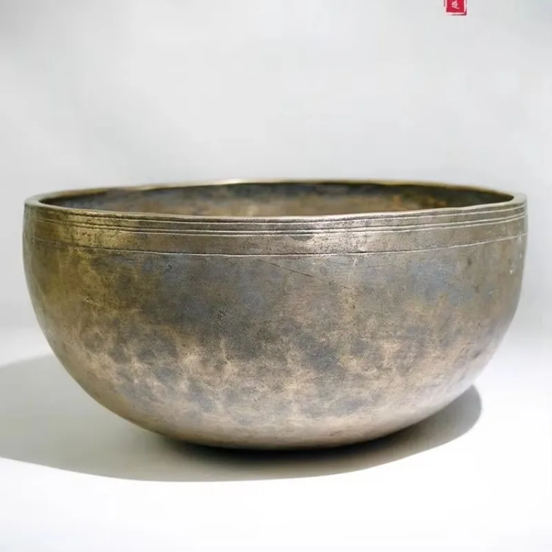 Nepalese Tibetan Bharti Old Singing Bowl, Nepalese Handmade Old Bowl, Meditation Yoga Bronze Chime Buddha Sound Bowl Bowl Bowl