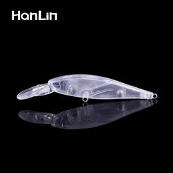 Hanlin 10/20pcs DIY 10cm/8g Minnow Baits Blank  Artificial Fishing Lures Hard Plastic Transparent Body Unpainted Wobbler Tackle