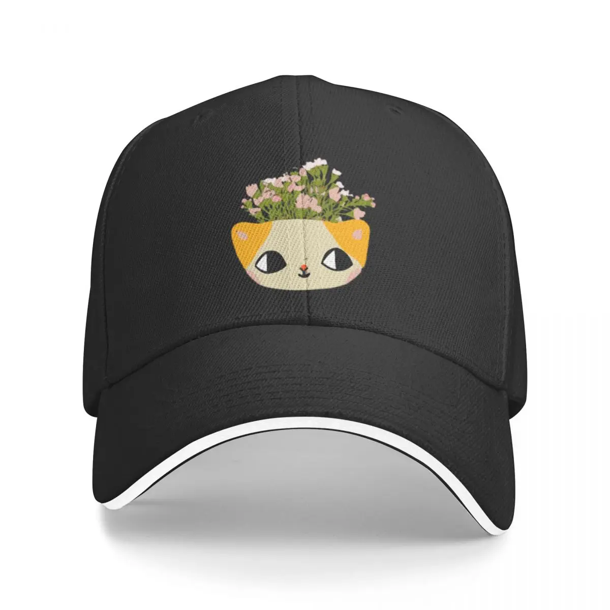 Cute Ceramic Cat Plants A Baseball Caps Hat