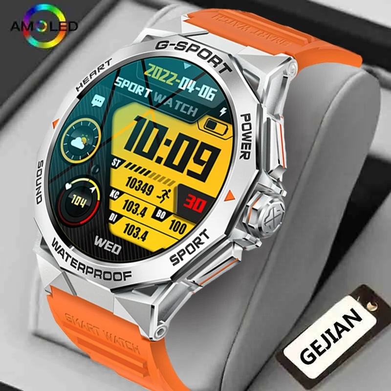 

K62 New 1.96 inch AMOLED screen high-definition Bluetooth call men's smartwatch fitness smartwatch suitable for Android IOS 2024