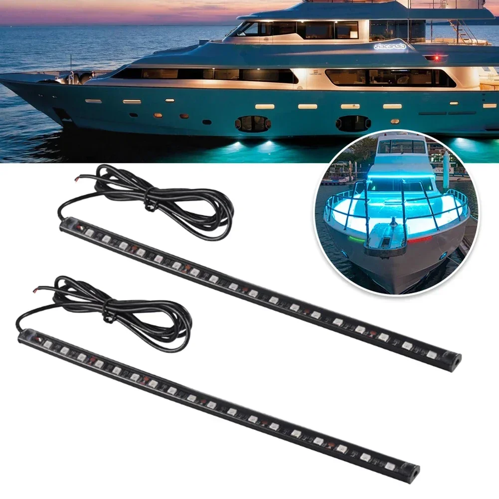 2Pcs 30cm 12V LED Strip Light Waterproof RED&GREEN For Bow Boat Marine Navigation Kayak Canoe Deck Courtesy Bow Trailer Pontoon