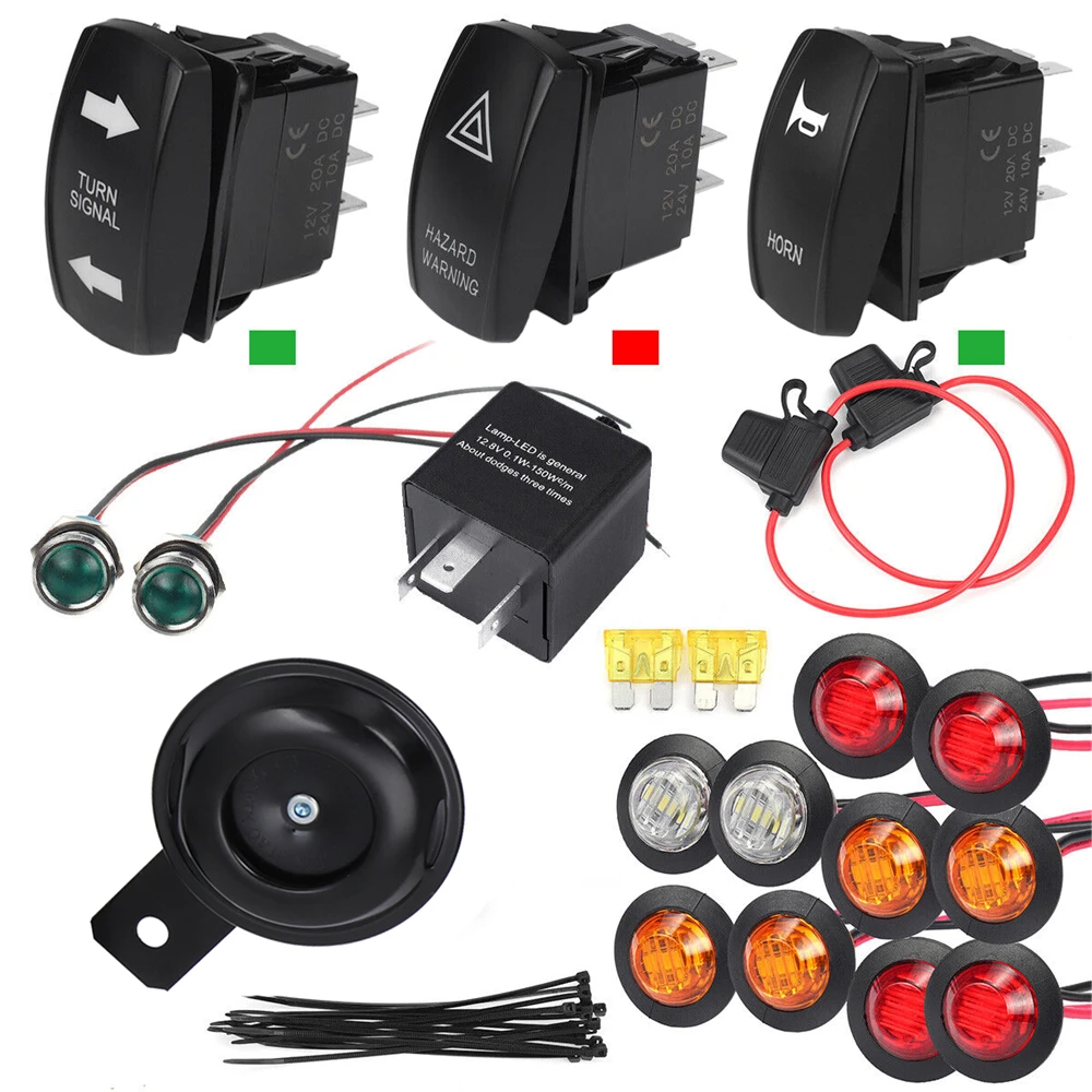 Rocker Switch Universal Turn Signal Street Legal Led Light Kit for SXS ATV UTV