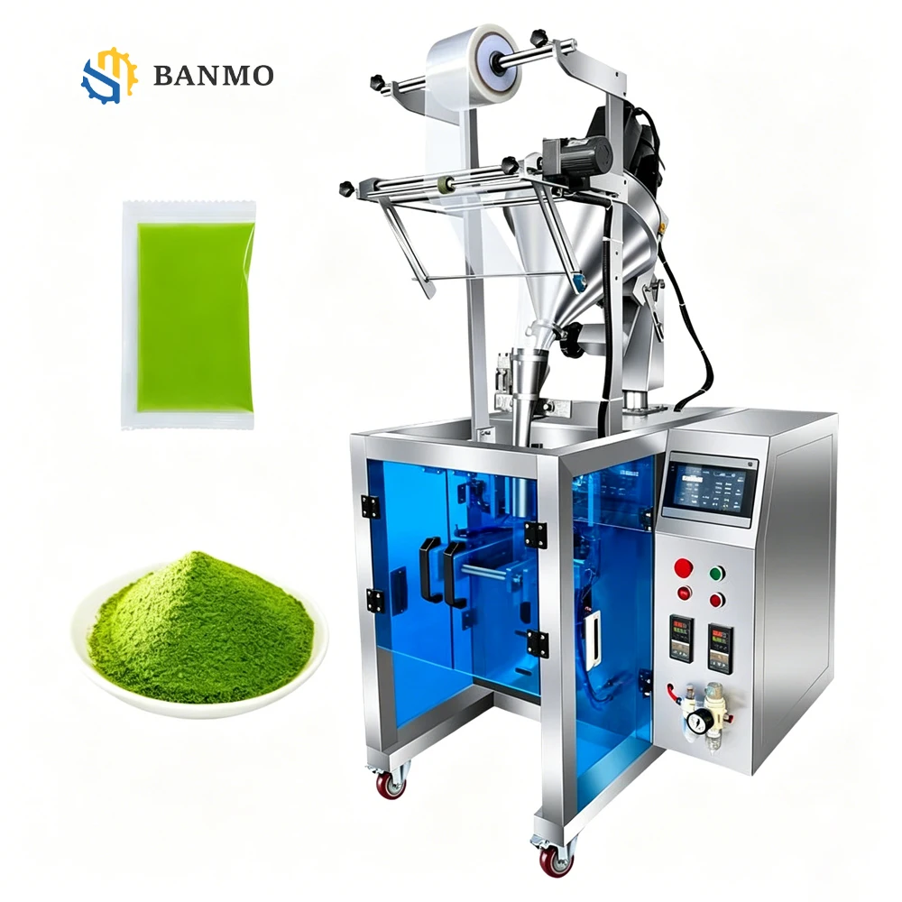Full Automatic Inclined Screw Powder Packaging Machine Non Drip Micro Dosing Design  Soybean Corn Flour Filling Packing