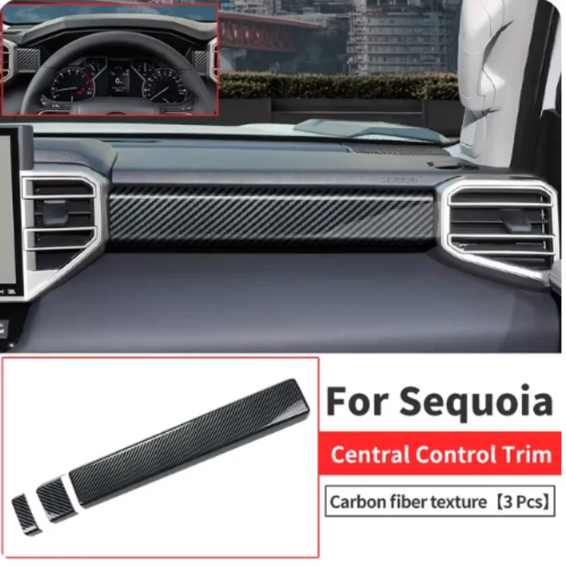 For 2022-2024 Toyota Tundra Sequoia Central Control Decoration Bright Bar Modification, Interior Upgraded Accessories 2023