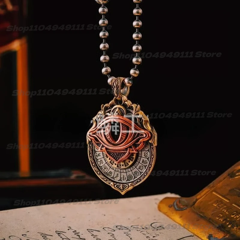 2025 New Vision Pendant All-Seeing Eye Necklace Card Pendant Mystic Divination Jewelry Spiritual Guidance Necklace Pendant